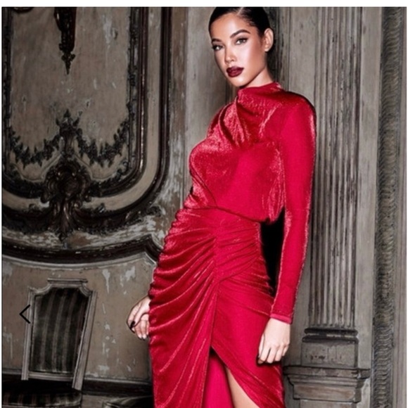 Elegant Red Evening Dress House Of London XS - Picture 3 of 3